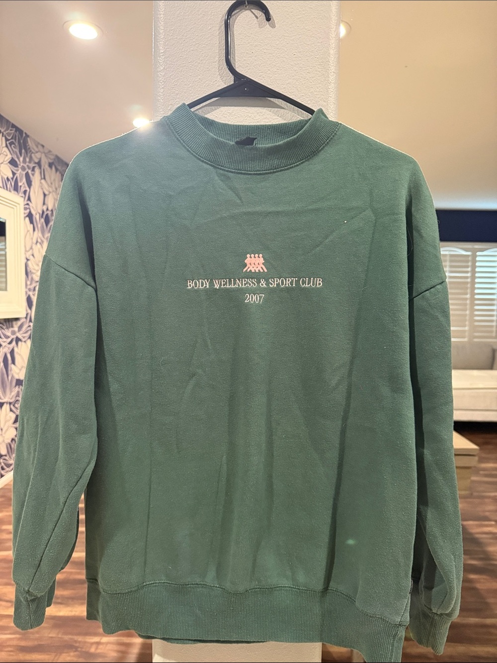 Cotton On Body Dark Green Crewneck Sweatshirt with White Chest Logo
